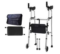 YAsao Walker Anciano Soporte de pie Pacientes obesos discapacitados Andador Altura Ajustable (Color: Plata Tamaño: #2)