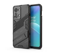 YASAQ Funda para OnePlus Nord 2T 5G, TPU/PC Antigolpe Shell con Horizontal et Vertical Soporte, Heavy Duty Armor Protection Case - Negro