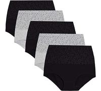 YaShaer Bragas Mujer Calzoncillos de algodón de Cintura Alta para Mujer con Control de Abdomen, Calzoncillos de recuperación de sección C, Paquete de 5