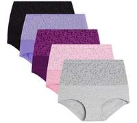 YaShaer Bragas Mujer Calzoncillos de algodón de Cintura Alta para Mujer con Control de Abdomen, Calzoncillos de recuperación de sección C, Paquete de 5