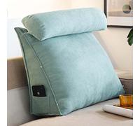 YASHANG Cojín de cuña Triangular de Lectura con Cuello Ajustable, Soporte de Espalda para sofá Cama, Almohadas de Apoyo Lumbar de cabecero