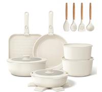 YASHE Batería de Cocina 21 Piezas, Antiadherente para Inducción y Horno