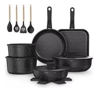 YASHE Batería de Cocina Antiadherente 21 Piezas, Inducción y Horno
