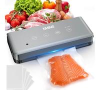 YASHE Envasadora al Vacío con Modos Seco y Húmedo, 5 en 1 Envasadora al Vacio Domestica para Cocina Sous Vide y Conservar Carne, Pescado, Frutas y Verduras