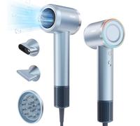 YASHE HD-896 Secador de Pelo Iónico, Motor Brushless de Alta Velocidad de 110.000 RPM, Secado Rápido de Bajo Ruido 22m/s, 1600W Secador de Pelo Profesional, 1 Difusor y 2 Concentradores