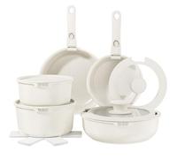 YASHE Set de 3 Sartenes Antiadherentes de 20/24/30 cm con Revestimiento de Granito - Compatibles con Inducción, Ligeras, Duraderas y Saludables para Cocina Diaria