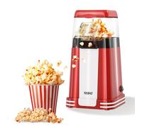 YASHE Máquina de Palomitas Retro, 1200 W Palomitero de Aire Caliente con Vaso Medidor, Un Toque, Sin Aceite, Perfecto para Cine en Casa, Noches de Película, Fiestas