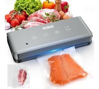 YASHE Máquina selladora al vacío 5 en 1 con modos seco y húmedo, máquina selladora al vacío multifuncional de alimentos para cocinar al vacío, costura de 30 cm para conservar carne, pescado, frutas y