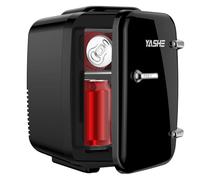YASHE Mini Nevera, 4L Comética Pequeña Nevera para Dormitorio, CA 220V/ CC 12V para Coche, Enfriar y Calentar para Dormitorio, Portátil para Oficina, Escritorio (Negro)