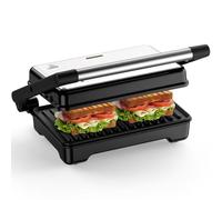 YASHE Sandwichera 1500W - Parrilla Panini con Placas XXL Antiadherentes - Temperatura Automática y Luces Indicadoras - Para 2 Rebanadas