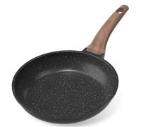 YASHE Sartén Antiadherente de 28 cm, Sartén con Revestimiento de Granito para Huevos, Pancakes y Bacon, Compatible con Inducción, Fácil de Limpiar, Libre de PFOA con Mango Anticalorico