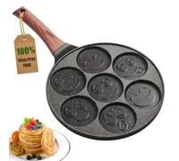 YASHE Sartén para Tortitas y Pancakes con 7 Cavidades Sonrientes, Inducción