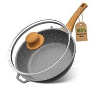 YASHE Sartén Profunda Grande 30cm con Tapa, Inducción, Apta Lavavajillas