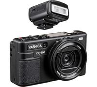 Yashica City 300 con miniflash QuickFlash (50 MP) negro