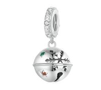 YASHUO Dijes de Navidad para pulseras de plata de ley 925 para mujer, cuentas de amor, familia, mamá, corazón, esmaltado, madre, hermana, novia, día de San Valentín, feliz cumpleaños, 12mm, Zirconia