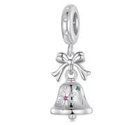 YASHUO Dijes de Navidad para pulseras de plata de ley 925 para mujer, cuentas de amor, familia, mamá, corazón, esmaltado, madre, hermana, novia, día de San Valentín, feliz cumpleaños, 12mm, Zirconia