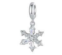 YASHUO Dijes de Navidad para pulseras de plata de ley 925 para mujer, cuentas de amor, familia, mamá, corazón, esmaltado, madre, hermana, novia, día de San Valentín, feliz cumpleaños, 12mm, Zirconia