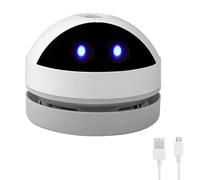 YasJess Aspiradora de Mesa Eléctrica,Portátil Aspirador Migas 360 Degree Rotating Mini Aspirador Inalámbrica Limpiador Portátil de Polvo, Virutas de lápiz, Migas, para Alumnos