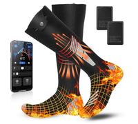Yaskyly Calcetines Calefactables 7000mAh Calcetines Eléctricos con App Remote Control Calcetines calentados Recargables Calcetines Electricos para Hombre y Mujer Calcetines Térmicos de Invierno