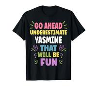 Yasmine Personalized Women's Gift Custom Yasmine Camiseta