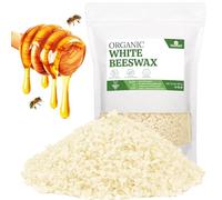 YASNAY Pellets de cera de abeja blanca de 2 libras, cera de abeja 100% orgánica, cera de abeja para hacer velas, cuerpo, cuidado de la piel, bricolaje, bálsamo labial y suministros para hacer jabón