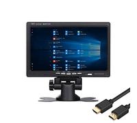 Yasoca 10.1 inch Small Portable Laptop Computer Monitor with HDMI VGA Port; Raspberry pi Display Screen Monitor; CCTV Monitor HD 1024x600 with Dual Speakers, MP5 USB Port, Remote(10 Inch) Gaming Monit