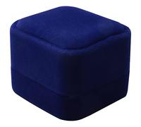 yasoe Caja De Regalo Aretes Anillo De Boda De Compromiso De Terciopelo Caja De Estuche De Almacenamiento De Pantalla Azul Zafiro