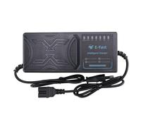 yasoe Cargador de VehíCulo EléCtrico de 48 V y 20 Ah, Pantalla de 7 Luces, Pantalla de AlimentacióN, ProteccióN Fugas de Corriente/Pulso Completo, Enchufe de la UE