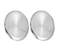 yasoe Juego de 2 Sartenes para Pizza de 10 Pulgadas, Bandejas Redondas para Hornear Pizza de Acero Inoxidable, Bandeja de Horno de Verduras para Hornear Servicio, Duradera