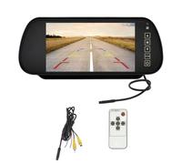 yasoe Monitor de Espejo LCD para Coche de 7 Pulgadas, Pantalla de Estacionamiento, Asistencia de Visualización Automática para Cámara de Visión Trasera y Marcha Atrás