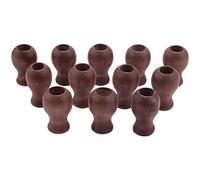 yasoe Paquete de 12 Perillas de CordóN de Madera para Persianas Ventana,Bolas Madera Colgante de Persianas PequeñAs,Colgantes,Extremos de ExtraccióN para Persianas o Cortinas,MarróN