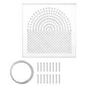 yasoe Plantilla para Doblar Alambre, Elementos de Alambre, Tableros de Bobinado de Hilo Acrílico Cuadrados de 10x10cm, Organizador de Hilo Dental con Clavijas de Metal