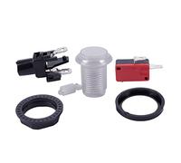 yasoe Round Interruptor De Botón Pulsador De Videojuego De Arcade Iluminado con Luz Led 5V / 12V Color: