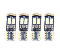 yasoe T10 168 Bombilla de Coche Led 4 Unids 194W5w 12-SMD 3030 Chip Set Bombillas Led Canbus para Interior del Coche Tarjeta de Puerta Puerta Placa de Matrícula Luces Blancas