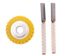 yasoe W10112253 9706416 Cepillo de Motor W10380496 4162897 Engranaje de Tornillo Sin Fin del Mezclador para Soporte de Cocina y un Par de Cepillos de Motor