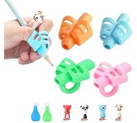 YASQZ - Juego de 10 agarres para lápices para niños, zurdos y diestros, silicona ergonómica, triángulo, corrección, herramientas de escritura para niños