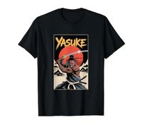 Yasuke African Samurai Japón Negro Historia Camiseta gráfica económica