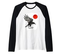 Yata no karasu T | Cuervo de Tres Patas | Mitología Japonesa Camiseta Manga Raglan