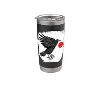 Yatagarasu T | cuervo de tres patas | mitología japonesa Vaso térmico de acero inoxidable de doble pared