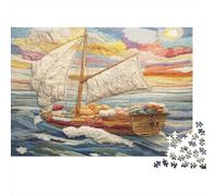 Yate de Hilo yanqui 1000pcs (75x50cm) Rompecabezas para Adultos - Dibujos Animados Juguete De Bricolaje