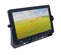 YATEK Monitor visión Trasera IPS de 10" soporta cámaras AHD 1080P, con DVR para grabación de imagenes, 4 entradas Contiene Marco y pie, Color Negro