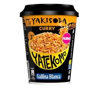 Yatekomo · Fideos Orientales Yakisoba Curry | Preparado de Noodles Orientales. Receta Japonesa con Verduras y Salsa Oriental. Fácil y Rápido: Listo en 3 Minutos. 1 ración, 1 bol de 93 gramos