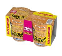 Yatekomo · Fideos Orientales Yatekomo de Pollo | Preparado de Noodles Orientales con Aderezo de Pollo. Fácil y Rápido de Preparar: Listo en 3 Minutos - 2 Boles de 60g, 2 raciones