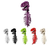 Yately Disfraz de Dinosaurio Multicolor - Diseño 3D de Esqueleto, Gorro de Esqueleto de Dinosaurio, Accesorios de Cosplay con Tema de Halloween, Decoraciones para Fiestas(Purple,L)