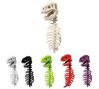 Yately Disfraz de Dinosaurio Multicolor - Diseño 3D de Esqueleto, Gorro de Esqueleto de Dinosaurio, Accesorios de Cosplay con Tema de Halloween, Decoraciones para Fiestas(White,S)