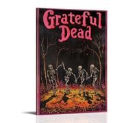 YATERQKWE Póster de Grateful Dead para sala de estar, dormitorio, arte de pared, estético, póster de 50 x 75 cm, estilo marco