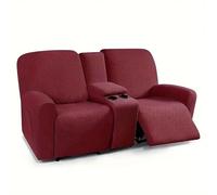 YATINGZHANG Funda Mesa Exterior Impermeable 8 unids/Set Fundas de sofá reclinables Todo Incluido Loveseat 2 plazas con portavasos(A11 Wine Red)