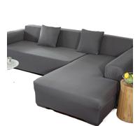 YATINGZHANG Funda Mesa Exterior Impermeable Funda de sofá 1/2/3/4 plazas, Fundas elásticas for Sala Estar, Funda en Forma L, decoración del hogar(Gray,1-Seater 90-140CM)