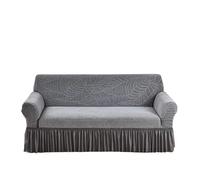 YATINGZHANG Funda Mesa Exterior Impermeable Funda de sofá elástica Impermeable con Falda, patrón Hojas Jacquard, Funda Antideslizante for 1, 2, 3, 4 plazas, Unidad(2 Seater(145-180cm))