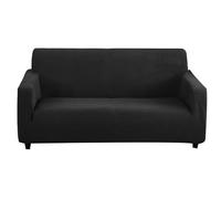YATINGZHANG Funda Mesa Exterior Impermeable Fundas de sofá for Sala Estar, Funda elástica for 1/2/3/4 plazas, Fundas Protectoras Esquina en Forma L, Decorativas for el hogar(Noir,2 Seater 145-185 cm)